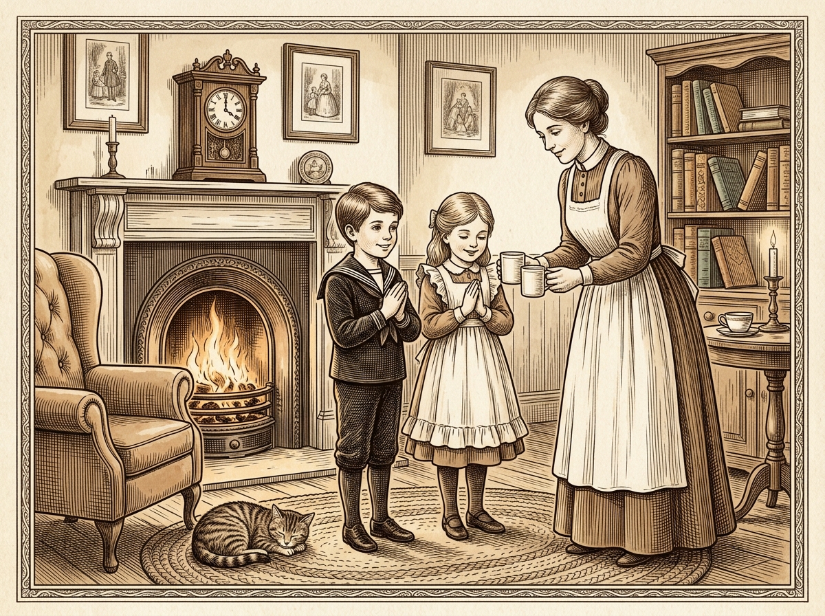 Polite children showing courtesy and saying thank you