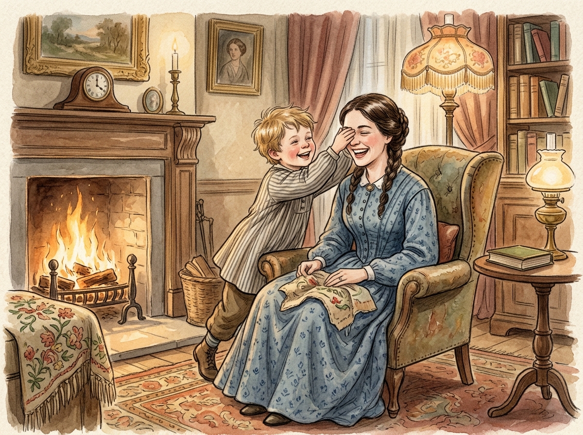 Eddie and Mother Laughing in Guessing Game