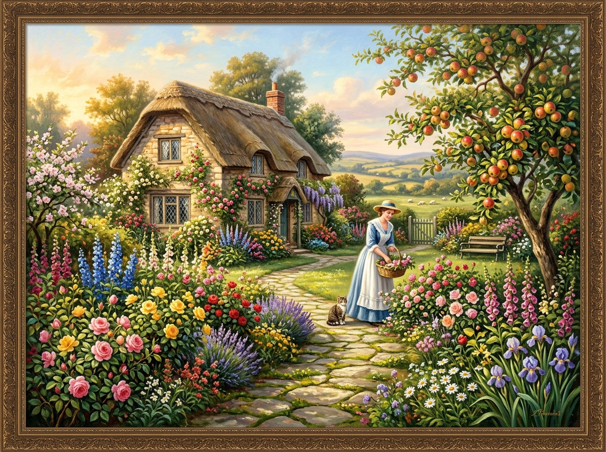 Allegorical Garden Painting