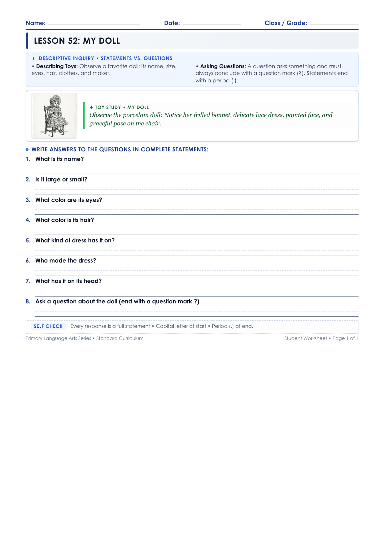 Lesson 52 Student Worksheet Preview